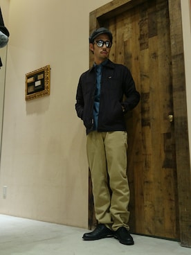 「Timberland（ティンバーランド）のアイテム（ドレスシューズ）」を使った、634さん（メンズ・175cm）の秋コーディネート