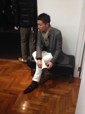 「MORGAN HOMME（モルガンオム）のアイテム（テーラードジャケット）」を使った、yokoさん（メンズ・175cm）の秋コーディネート