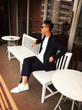 「MORGAN HOMME（モルガンオム）のアイテム（テーラードジャケット）」を使った、yokoさん（メンズ・175cm）の春コーディネート