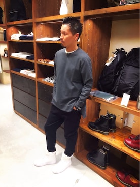 「HAMNETT（ハムネット）のアイテム（パンツ）」を使った、yokoさん（メンズ・175cm）の秋コーディネート