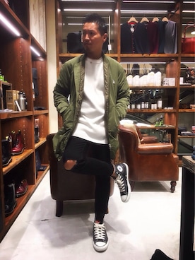 「HAMNETT（ハムネット）のアイテム（ジャケット/アウター）」を使った、yokoさん（メンズ・175cm）の秋コーディネート