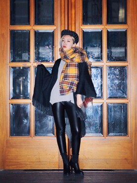 「yellow」｜miskyさん（レディース・160cm）の冬コーディネート