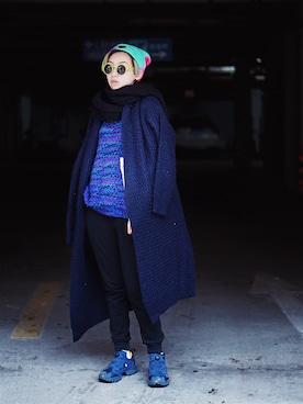 「MONKI（モンキ）のアイテム（ファッション雑貨）」を使った、miskyさん（レディース・160cm）の冬コーディネート
