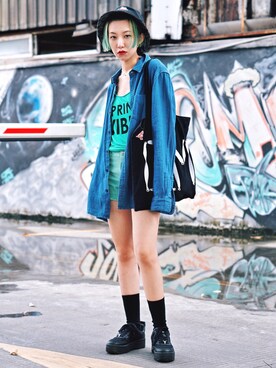 「Windsor Smith（-）のアイテム」を使った、miskyさん（レディース・160cm）の夏コーディネート