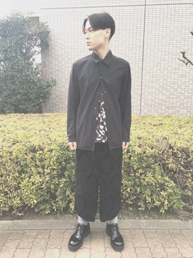 「LAD MUSICIAN（ラッドミュージシャン）のアイテム（ナイロンジャケット）」を使った、Domonさん（メンズ・174cm）の春コーディネート