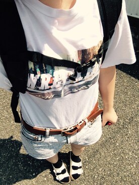 ソックス 靴下を使った ビルケン風サンダル のレディース人気ファッションコーディネート Wear