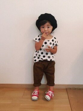 「ベレー帽推奨委員会」｜renaさん（キッズ・90cm）の秋コーディネート