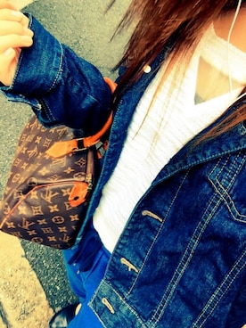「LouisVuitton」｜「アイテム（デニムジャケット）」を使った、h.さん（レディース・155cm）の春コーディネート