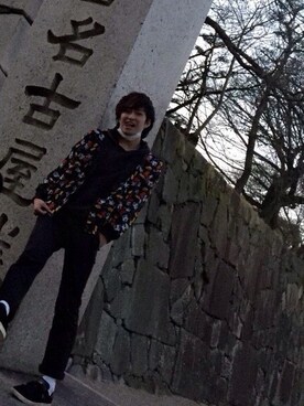 「ミッキー」｜「アイテム（ブルゾン）」を使った、あさひさん（メンズ・175cm）の春コーディネート