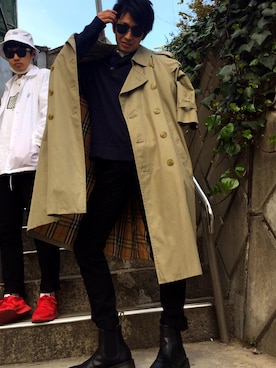 「マーチン」｜「アイテム（その他アウター）」を使った、あさひさん（メンズ・175cm）の春コーディネート