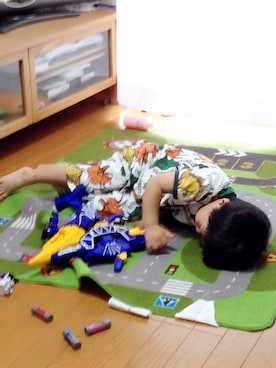 「パジャマ」｜「アイテム（おもちゃ）」を使った、mikaさん（キッズ・100cm）の夏コーディネート