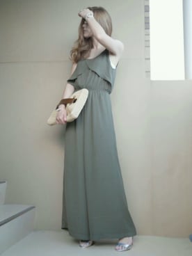 「クラッチ」｜「アイテム（オールインワン・サロペット）」を使った、Aya.さん（レディース・163cm）の夏コーディネート