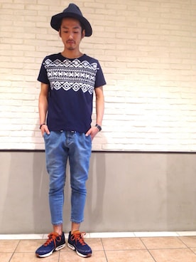 「アイテム（バングル/リストバンド）」を使った、nano・universe 札幌ステラプレイス STAFFさん（メンズ・170cm）の夏コーディネート