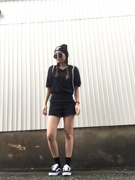 「オルチャンファッション」｜「アイテム（ニットキャップ/ビーニー）」を使った、mさん（レディース・163cm）の秋コーディネート