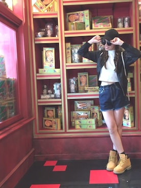 「present（プレゼント）のアイテム（キャップ）」を使った、mさん（レディース・163cm）の秋コーディネート