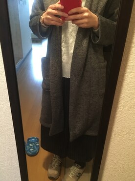 「ARROW（アロー）のアイテム（トレンチコート）」を使った、ちあきんさん（レディース・168cm）の冬コーディネート