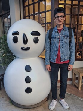 「CONVERSE（コンバース）のCONVERSE コンバース ジャック パーセル / JACK PURCEL（スニーカー）」を使った、葉育碩さん（メンズ・173cm）の秋コーディネート