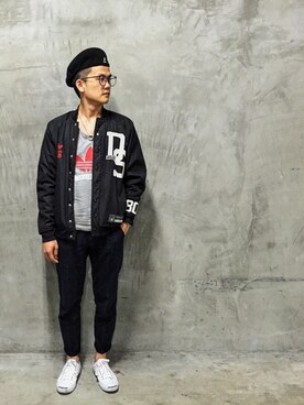 「CONVERSE（コンバース）のCONVERSE コンバース ジャック パーセル / JACK PURCEL（スニーカー）」を使った、葉育碩さん（メンズ・173cm）の春コーディネート