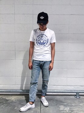 「CONVERSE（コンバース）のCONVERSE コンバース ジャック パーセル / JACK PURCEL（スニーカー）」を使った、葉育碩さん（メンズ・173cm）の秋コーディネート