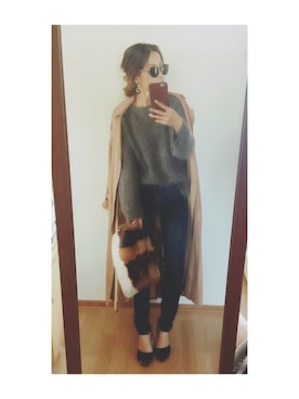 「アイテム（ピアス（両耳用））」を使った、smamaさん（レディース・163cm・30代）の秋コーディネート