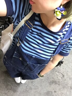 「orSlow（オアスロウ）のアイテム（オールインワン・サロペット）」を使った、ayakaさん（レディース・164cm）の夏コーディネート
