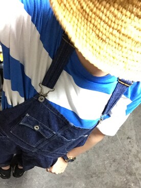 「orSlow（オアスロウ）のアイテム（オールインワン・サロペット）」を使った、ayakaさん（レディース・164cm）の夏コーディネート