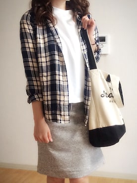 「ALL DAY COFFEE（オールディコーヒー）のアイテム」を使った、runrummmさん（レディース・156cm）の春コーディネート