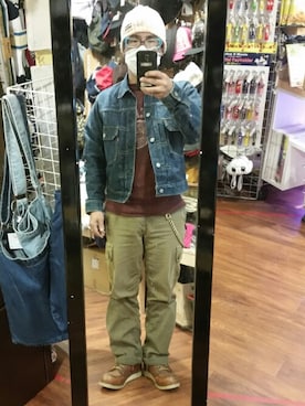 「WILD THINGS（ワイルドシングス）のアイテム（ニットキャップ/ビーニー）」を使った、yota-yotaさん（メンズ・163cm）の春コーディネート