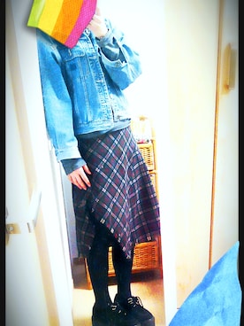 「厚底」｜sanaさん（レディース・158cm）の冬コーディネート