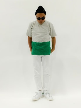 「45R（フォーティファイブアール）のアイテム（Tシャツ/カットソー）」を使った、ナカガワ リュウさん（メンズ・172cm）の春コーディネート