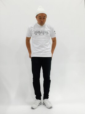 「JOURNAL STANDARD relume（ジャーナルスタンダード　レリューム）のアイテム（ニットキャップ/ビーニー）」を使った、ナカガワ リュウさん（メンズ・172cm）の夏コーディネート