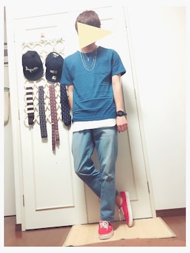 「アイテム（バングル/リストバンド）」を使った、hokuto【GU】さん（メンズ・175cm・10代）の春コーディネート