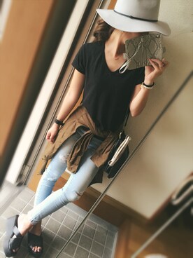 「EMODA（エモダ）のアイテム（財布/小物）」を使った、CANAさん（レディース・162cm）の夏コーディネート