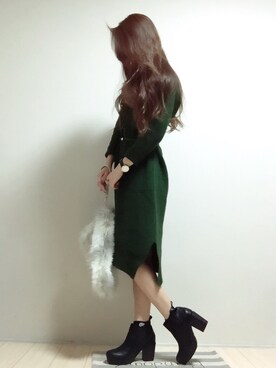 「kormarch」｜「アイテム（ワンピース/ドレス）」を使った、CANAさん（レディース・162cm）の冬コーディネート
