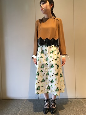 「TOGA PULLA（トーガ　プルラ）のアイテム（ブーツ）」を使った、わたなべさん（レディース・163cm）の夏コーディネート