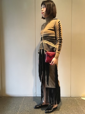 「manu（マニュ）のアイテム」を使った、わたなべさん（レディース・163cm）の秋コーディネート