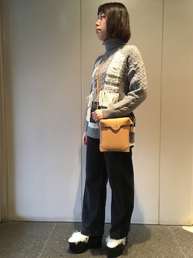 「manu（マニュ）のアイテム」を使った、わたなべさん（レディース・163cm）の秋コーディネート