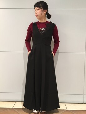 「self-portrait（セルフポートレート）のアイテム」を使った、わたなべさん（レディース・163cm）の秋コーディネート