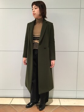 「mame（マメ）のアイテム（ジャケット/アウター）」を使った、わたなべさん（レディース・163cm）の秋コーディネート