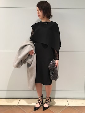 「mame（マメ）のアイテム（バッグ）」を使った、わたなべさん（レディース・163cm）の秋コーディネート