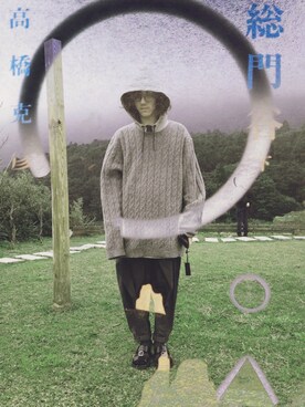 「アイテム（ジャージ、グレー系）」を使った、XIWIさん（メンズ・172cm）の冬コーディネート