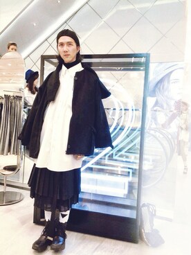 「アイテム（ダッフルコート）」を使った、XIWIさん（メンズ・172cm）の冬コーディネート