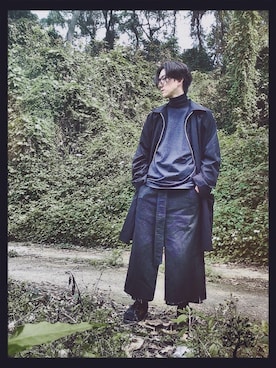 「アイテム（ピーコート）」を使った、XIWIさん（メンズ・172cm）の春コーディネート