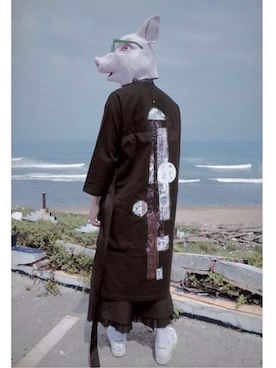 「XIWI（シーウィー）のアイテム（トップス）」を使った、XIWIさん（メンズ・172cm）の夏コーディネート
