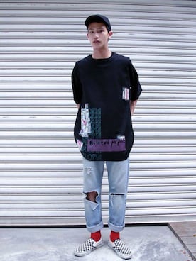 「XIWI（シーウィー）のアイテム（トップス）」を使った、XIWIさん（メンズ・172cm）の秋コーディネート