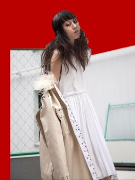 「アイテム（ワンピース）」を使った、XIWIさん（メンズ・172cm）の夏コーディネート