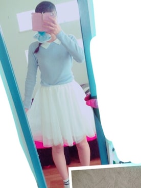 「Honeys（ハニーズ）のアイテム（モカシン/デッキシューズ）」を使った、り な な【CANDY+】さん（レディース・159cm）の冬コーディネート