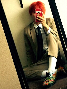 「NET（ネット）のアイテム（セットアップ）」を使った、kazuyaさん（メンズ・173cm）の春コーディネート