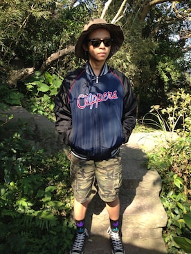 「アイテム（タイツ/ストッキング）」を使った、呂蕭上富さん（メンズ・166cm・20代）の夏コーディネート