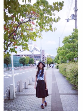「MONKI（モンキ）のアイテム（ベスト）」を使った、Hazel.Beeさん（レディース・160cm）の秋コーディネート